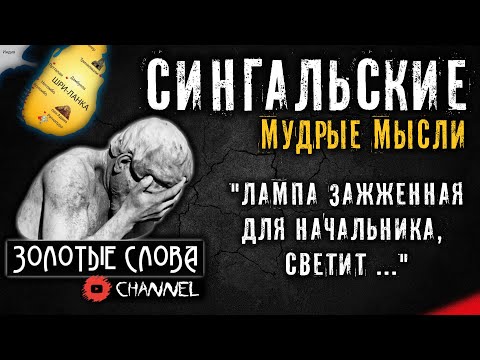Видео: Сингальские мудрые мысли, пословицы и поговорки, цитаты, афоризмы, народная мудрость Шри Ланки