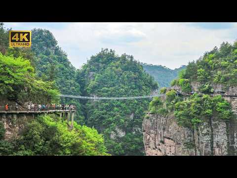 Видео: Откройте китайскую Skywalk: 999 ступеней в небо и 128 м прозрачной бездны!
