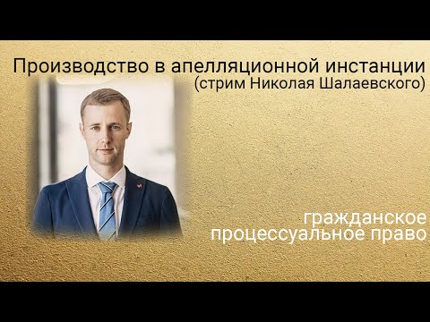 Видео: Производство в апелляционной инстанции (стрим Николая Шалаевского).