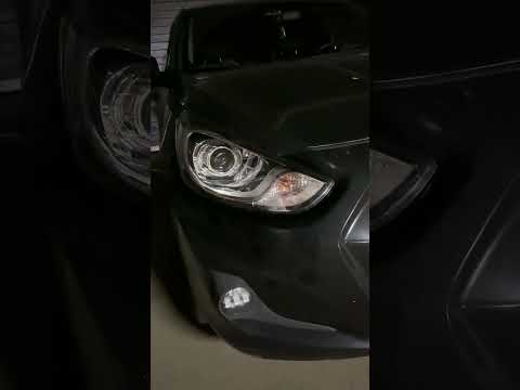 Видео: Hyundai Solaris установка светодиодных линз Technik Division 3" 4300K