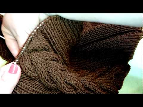 Видео: Вяжем колосок / мужской пуловер из Alize lanaqold classic регланом сверху