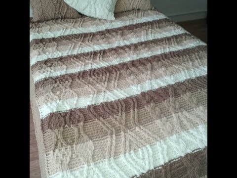 Видео: Плед 8,из пряжи Ализе пуффи файн часть 1.