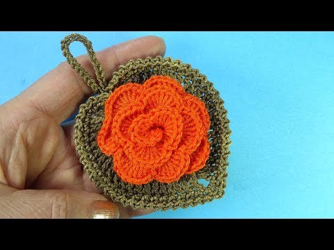 Видео: ПРОСТО ПРЕЛЕСТЬ! ЦВЕТОЧНАЯ ВАЛЕНТИНКА КРЮЧКОМ