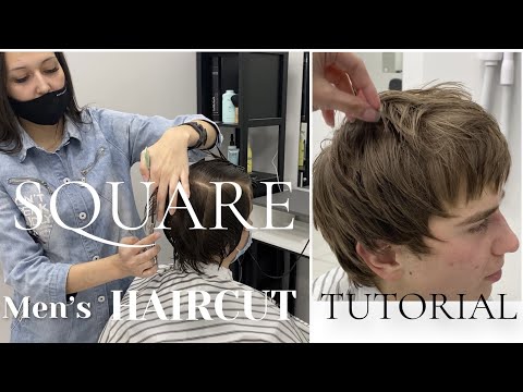 Видео: SQUARE/КВАДРАТНЫЕ СЛОИ/МУЖСКАЯ СТРИЖКА НОЖНИЦАМИ НА ДЛИННЫЕ ВОЛОСЫ/MEN’s HAIRCUT