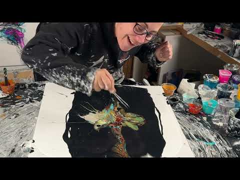 Видео: Моя лучшая работа «Скрыть и показать» на данный момент! Я расскажу вам весь процесс. Акриловая за...