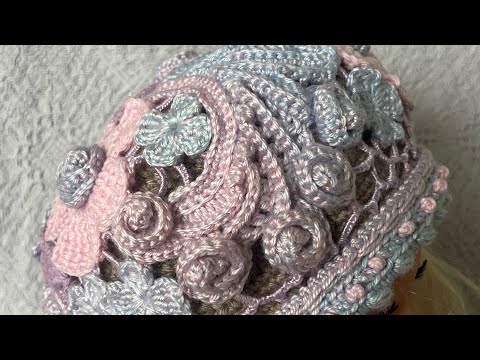 Видео: Irish lace. Clematis cap. Ірландське мереживо, шапочка Клематиси