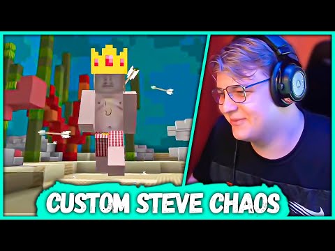 Видео: Пятёрка Играет в Custom Steve Chaos На Кристаликсе (Нарезка стрима ФУГА TV)