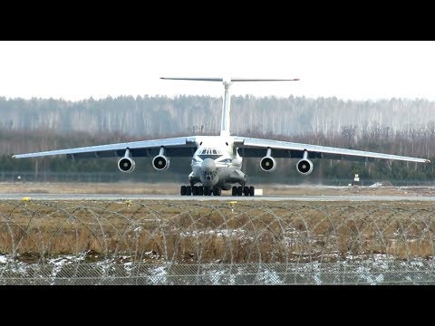 Видео: Тяжелый транспортник Ил-76МД RF-86902 взлет