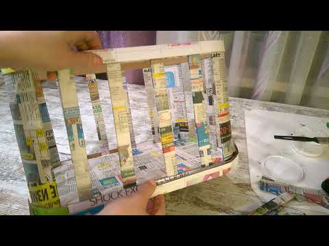 Видео: Ящик для хранения  из картона.