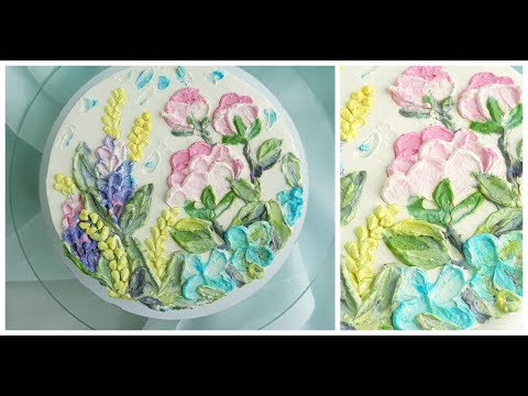 Видео: Рисунок кремом на торте/Figure cream on the cake