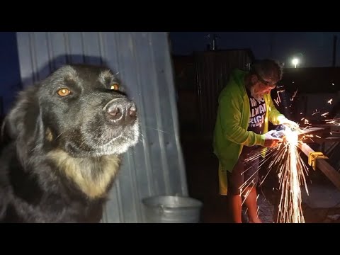 Видео: Чёта делал для увеличения длины... и высоты))) 14 часть БДФ о строительстве навеса в приюте.