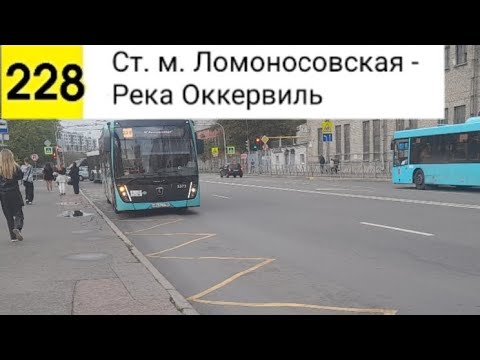 Видео: Автобус 228. Ст. м. Ломоносовская - Река Оккервиль