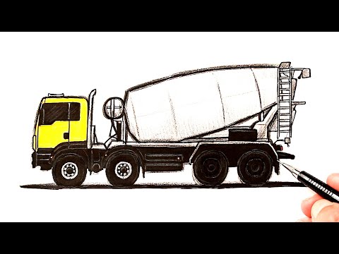 Видео: Как нарисовать Бетономешалку  | Ehedov Elnur