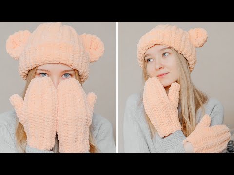 Видео: ВАРЕЖКИ КРЮЧКОМ из плюшевой пряжи I Для новичков🔥