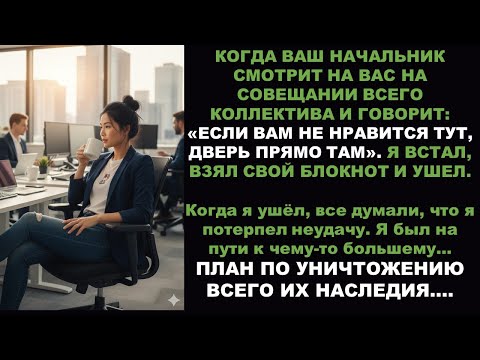 Видео: Начальник сказал: «Если вас не устраивает зарплата , дверь открыта». Я ушёл с планом.
