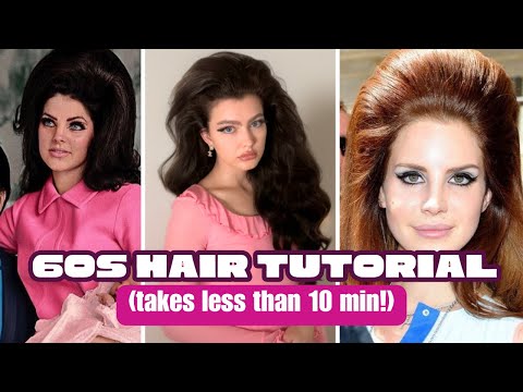 Видео: Учебное пособие по прическам 60-х годов | Лана дель Рей, Присцилла Пресли