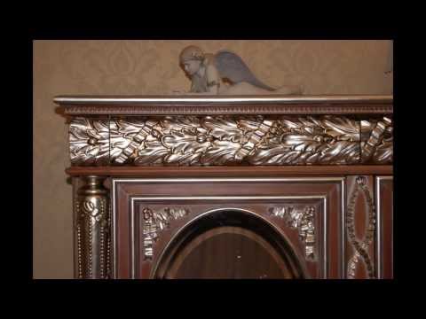 Видео: Золочение мебели.Поталь серебро.Декоративная отделка мебели.Мастерская "Komfortlife".