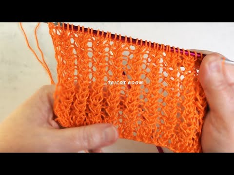 Видео: Индийский ажур спицами. Indian openwork knitting.