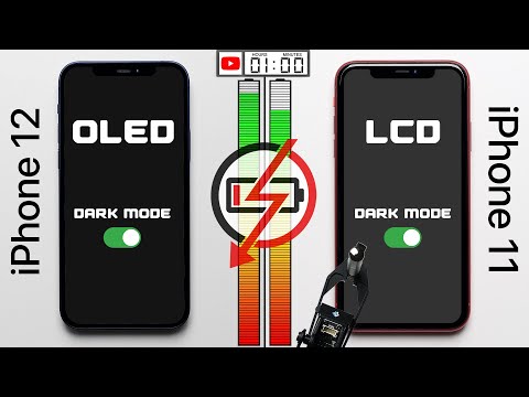 Видео: Тест аккумулятора в темном режиме iPhone 12 (OLED) и iPhone 11 (LCD)