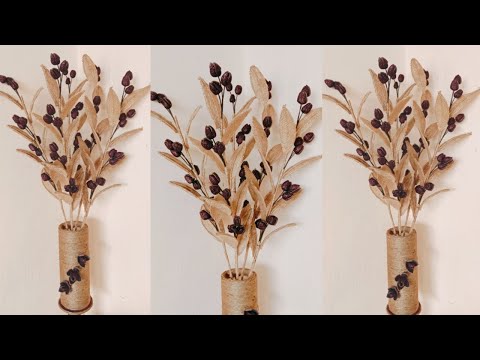 Видео: Новые дизайнерские цветы из джута и мешковины || Угловая комната с цветами из мешковины