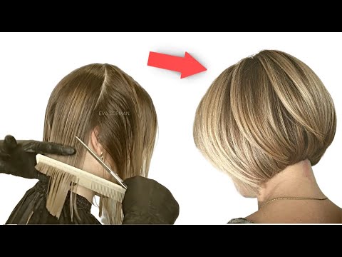 Видео: Модная Cтрижка с объёмом Боб Каре с удлинением 2025 Пошагово дома | Стрижки 2025 |  Уроки стрижек