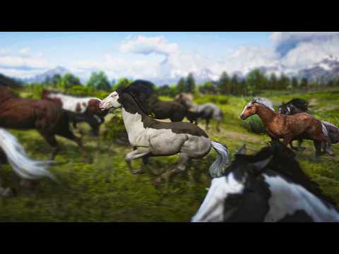 Видео: Бегу c одного конца карты до другого ТАБУНОМ Лошадей в Red Dead Redemption 2