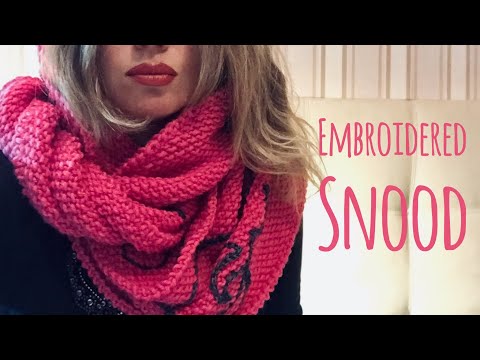 Видео: Как связать СНУД  в два оборота. С вышивкой!😍👌🌺 Подробный мастер-класс.