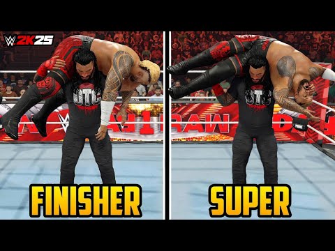 Видео: 50 приемов, которые можно использовать в качестве суперфинишинга в WWE 2K25