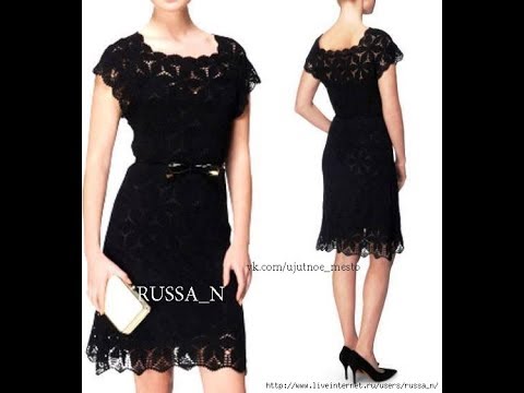 Видео: Платье  крючком в цветах простым мотивом