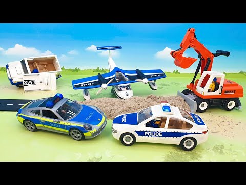 Видео: Полицейские машины Экскаватор Грузовик Щенячий Патруль - Распаковка.
