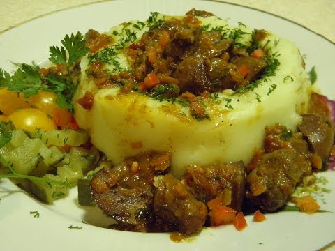 Видео: Как приготовить почки. Почки тушенные с печенью.