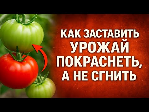 Видео: Как заставить урожай ПОКРАСНЕТЬ, а не сгнить. Спасаем томаты от холодов БЕЗ ХИМИКАТОВ.