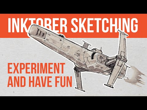 Видео: Эксперимент с зарисовками — Inktober Edition