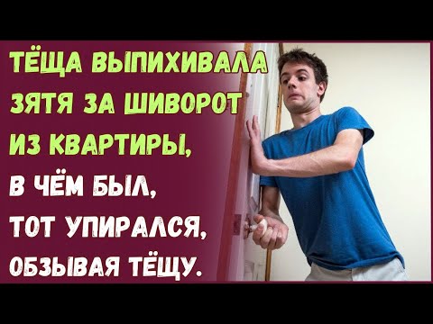 Видео: Тёща выпихивала зятя за шиворот из квартиры, в чём был, тот упирался, обзывая тёщу