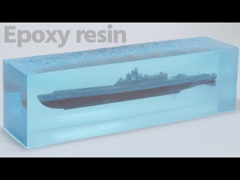 Видео: Submarine IJN I-400 - Epoxy Resin diorama 1/700 // И-400 подводная лодка - Модель корабля