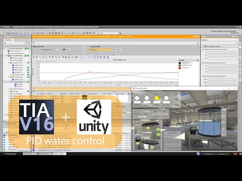 Видео: Контроль уровня воды (ПИД-регулятор) - Unity - SIEMENS TIA Portal