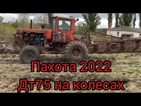 Видео: ДТ 75 на колесах. Пахота 2022