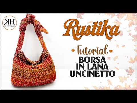 Видео: УРОКИ ПО ВЯЗАНИЮ ШЕРСТЯНОЙ СУМКИ КРЮЧКОМ - "Rustika" - Быстро и легко 🍂🌟 #crochet