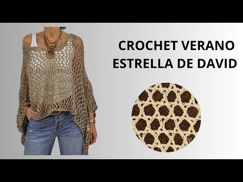 Видео: КАК СВЯЗАТЬ КРЮЧКОМ ЛЕТНЮЮ БЛУЗКУ «ЗВЕЗДА ДАВИДА»