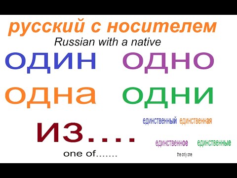 Видео: № 579 Учим русский: ОДИН/ОДНА/ОДНО/ОДНИ....из....