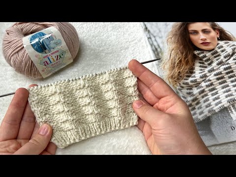 Видео: Красивый и простой рельефный узор спицами для вязания мужских и женских кардиганов и шапок!
