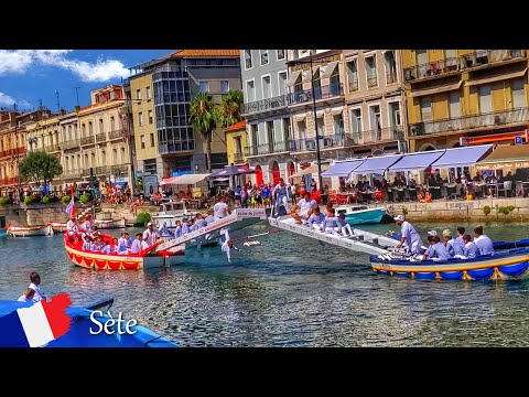 Видео: Сет, Франция 🇫🇷 Красивый средиземноморский порт 🌞 Венеция на юге Франции 🛶 Пешеходная экскурсия 4K 🌷