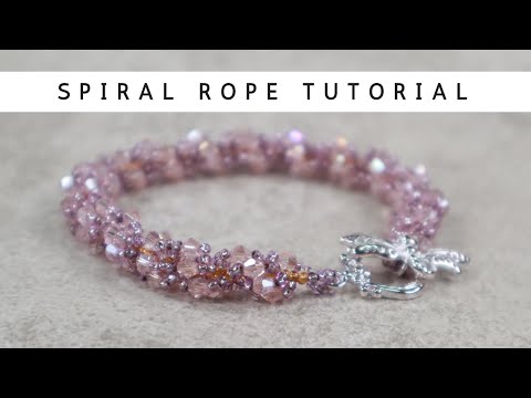 Видео: Мастер-класс по плетению браслета из спиральных бусин | Мастер-класс по плетению простого браслет...