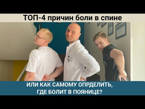 Видео: ТОП-4 ПРИЧИН БОЛИ В СПИНЕ. Как самому определить, что болит в пояснице?