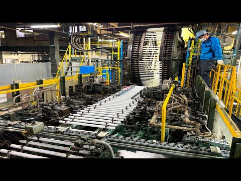 Видео: Процесс массового производства люминесцентных ламп. Японский завод №1 по производству ламп.