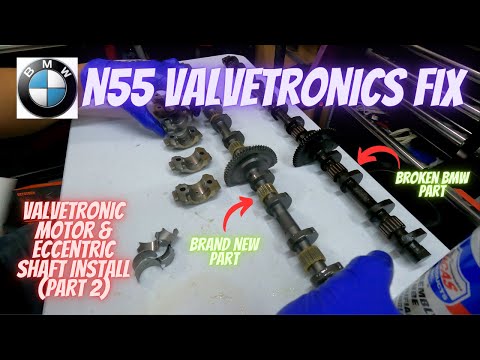 Видео: Установка эксцентрикового вала и Valvetronic на двигатель BMW N55 (часть 2).