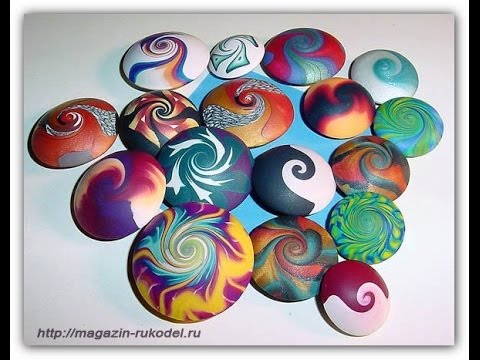 Видео: Бусины, кабошоны - чечевички из полимерной глины - пластики