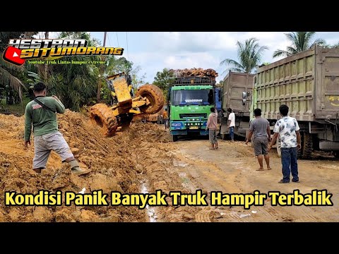 Видео: Состояние паники!! На скользких дорогах грузовики скользят и чуть не переворачиваются