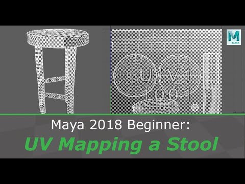 Видео: Maya 2018 для начинающих: UV-развёртка табурета/скамейки