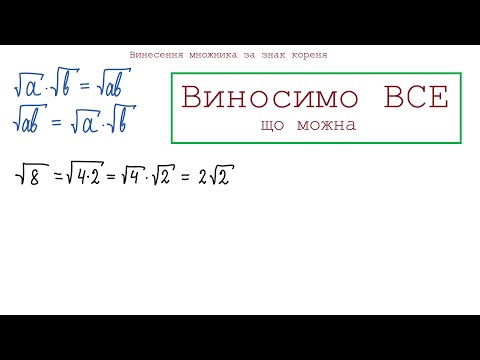 Видео: Як винести множник за знак кореня